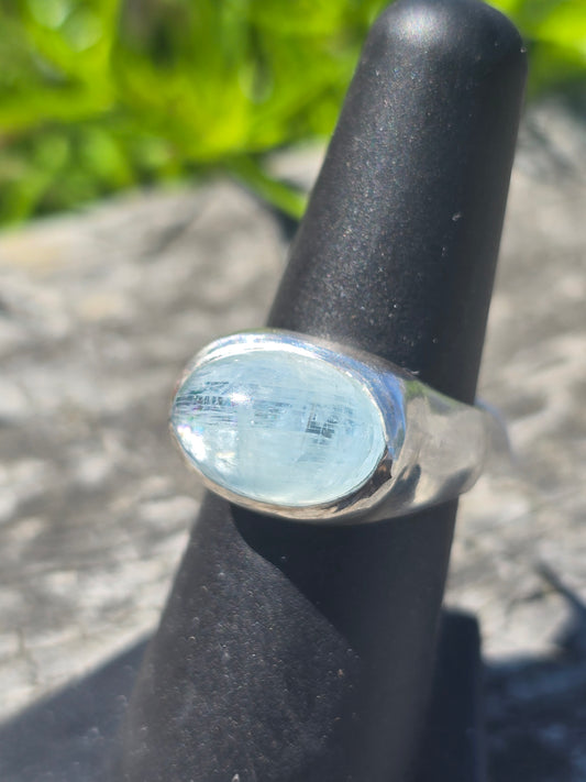 East West Ring w/ Aquamarine