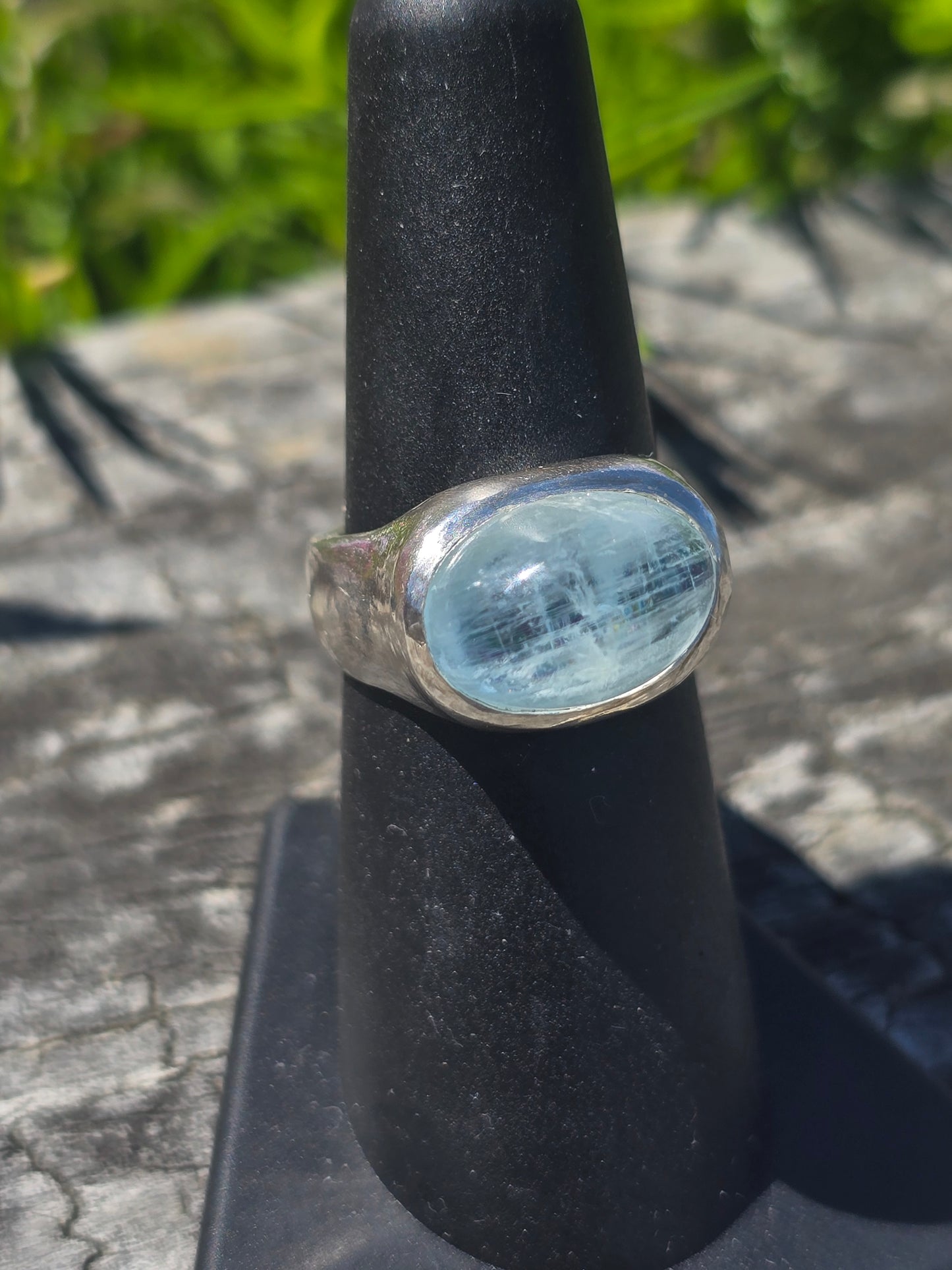 East West Ring w/ Aquamarine