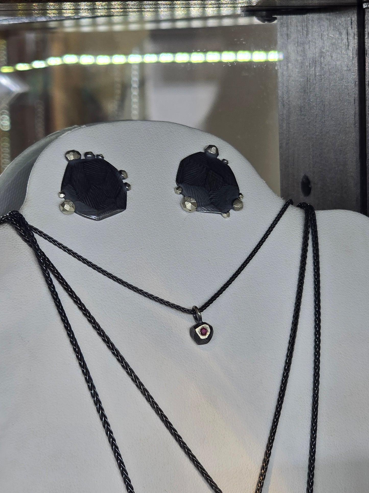 Ruby Stud Necklace