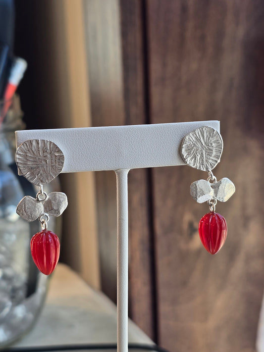 Carnelian Drop Earrings