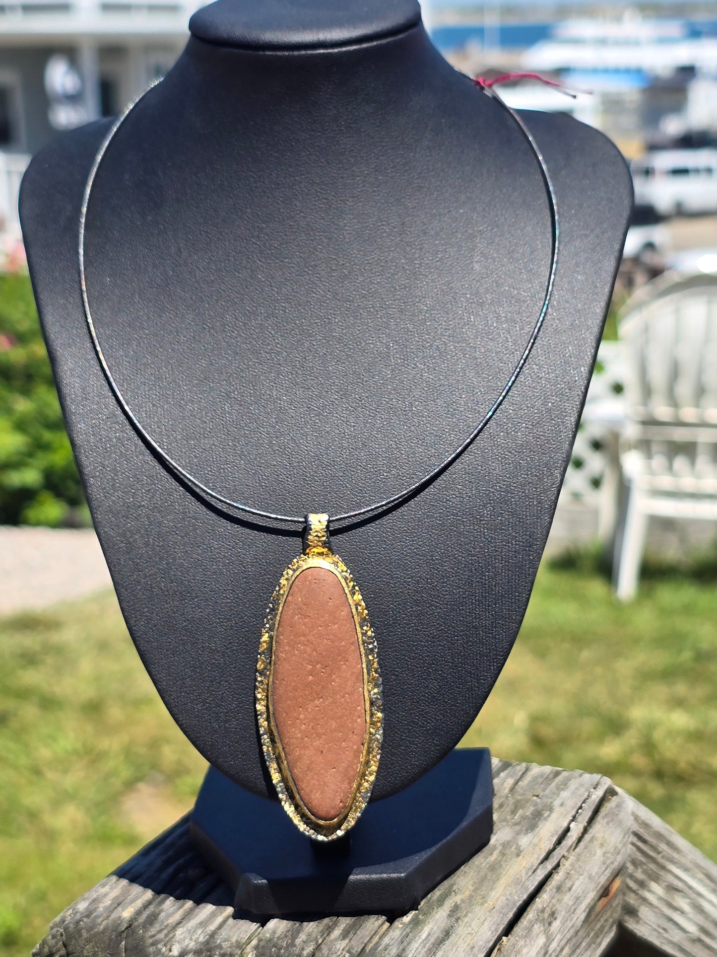 Beach Stone Collar Necklace