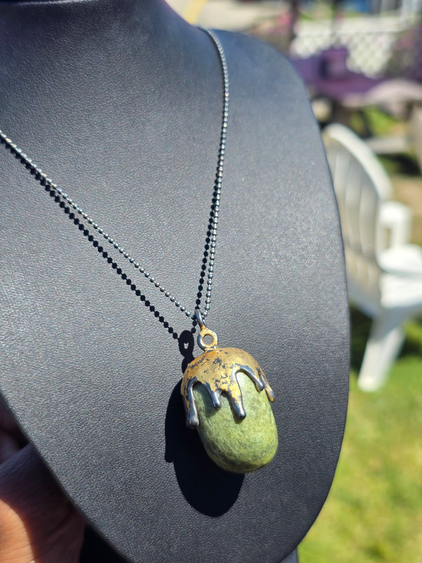 Serpentine Pendant Necklace