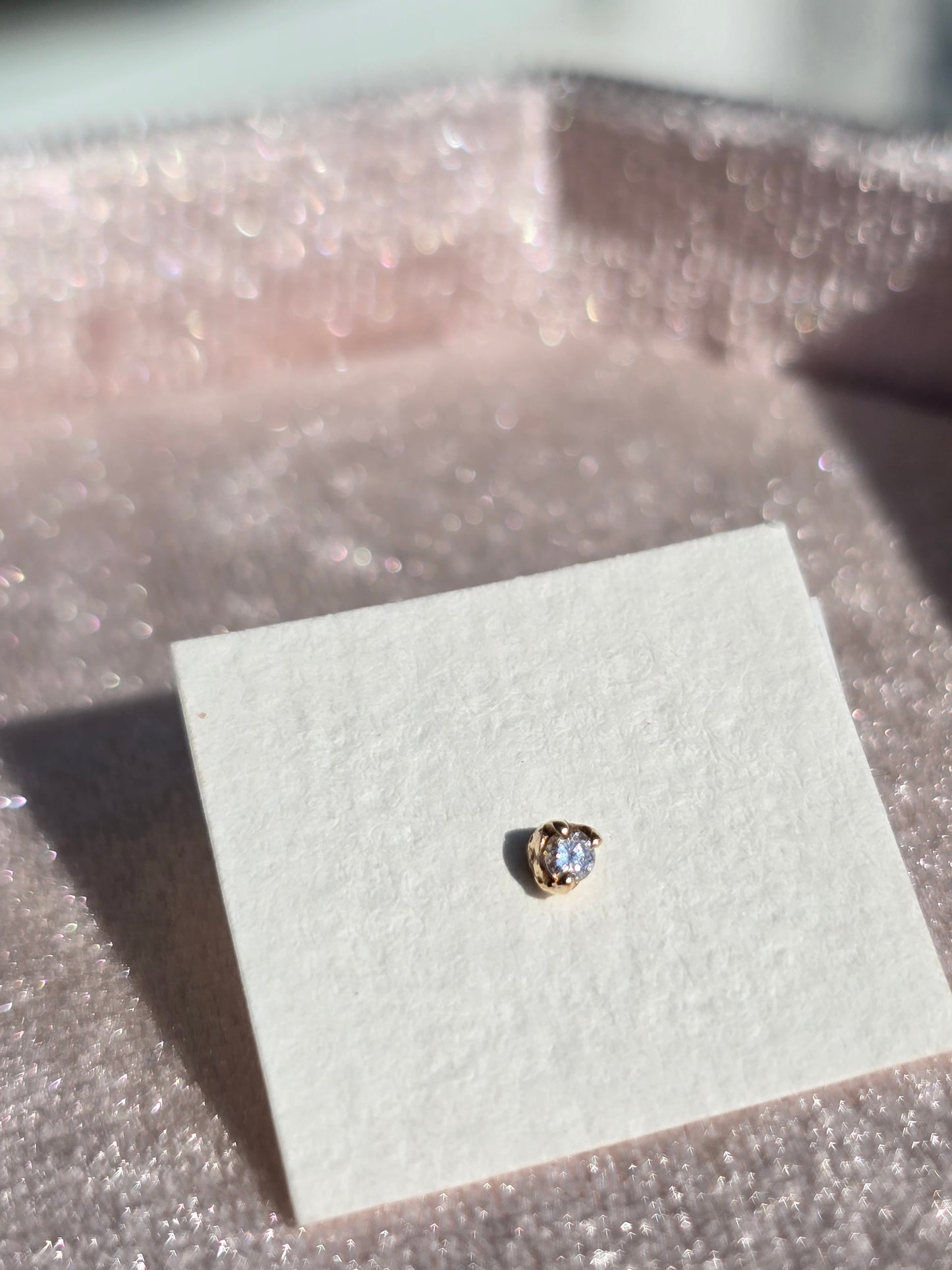 10k Gold Solo Lab Diamond Stud