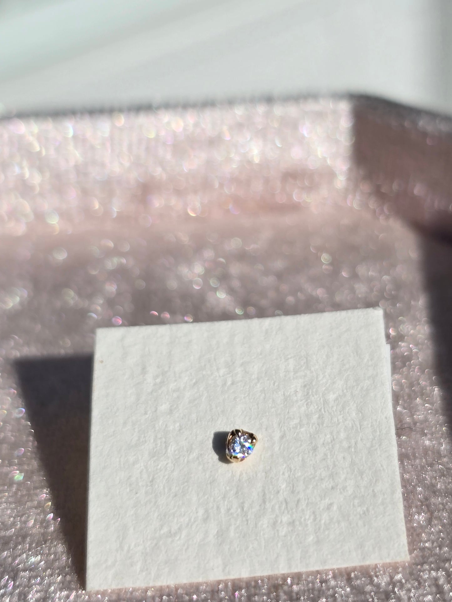 10k Gold Solo Lab Diamond Stud