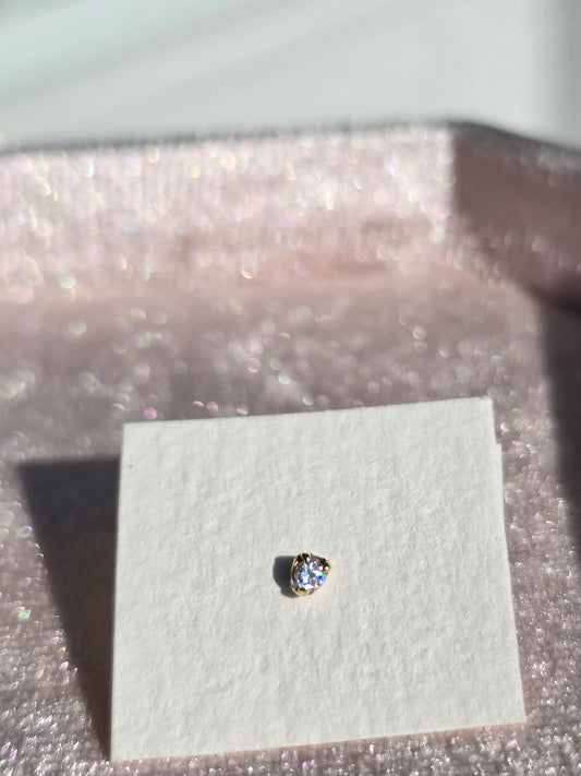 10k Gold Solo Lab Diamond Stud