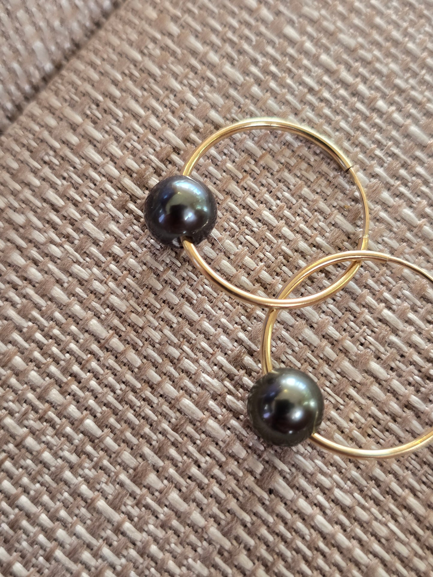 "Venice" Pearl Hoop Earrings