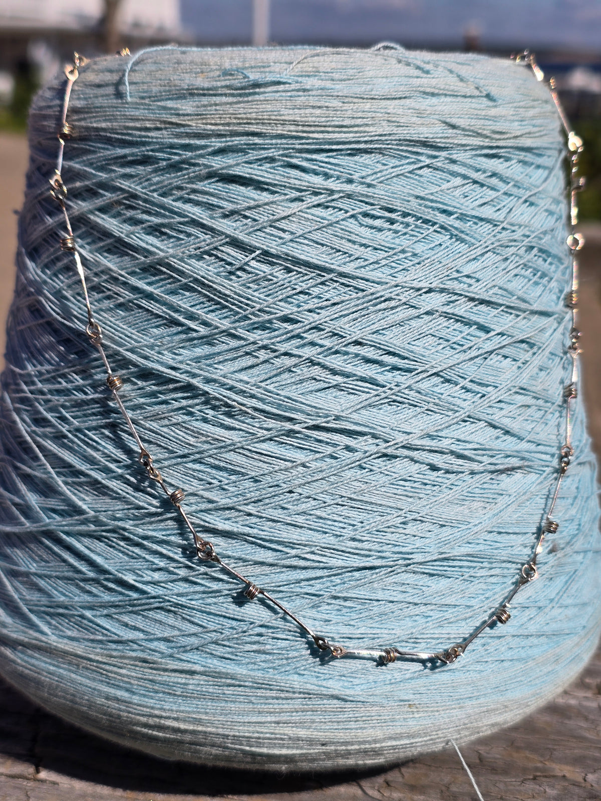 Barbed Wire Scroll Necklace