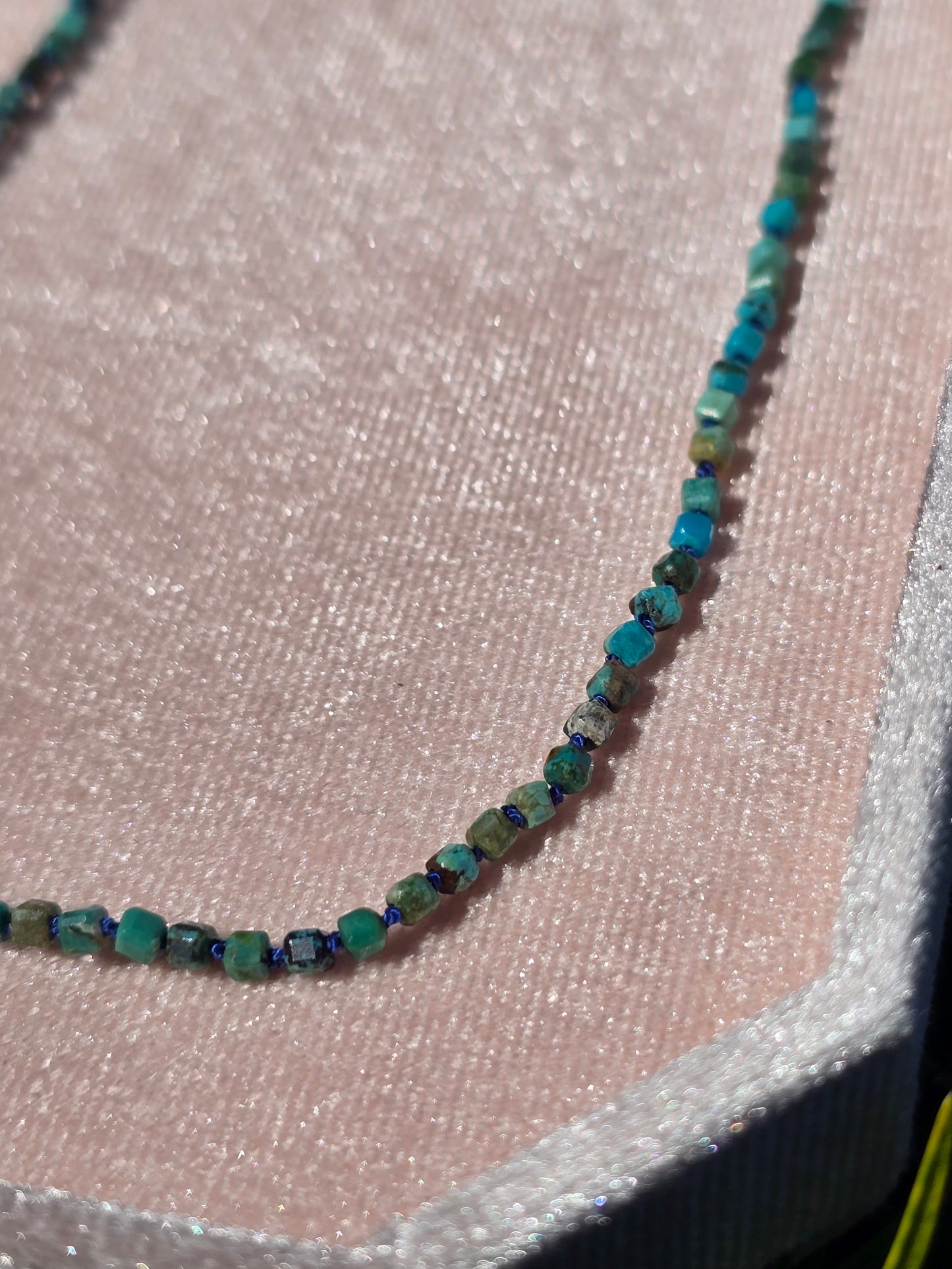 Teeny Turquoise Bead Necklace