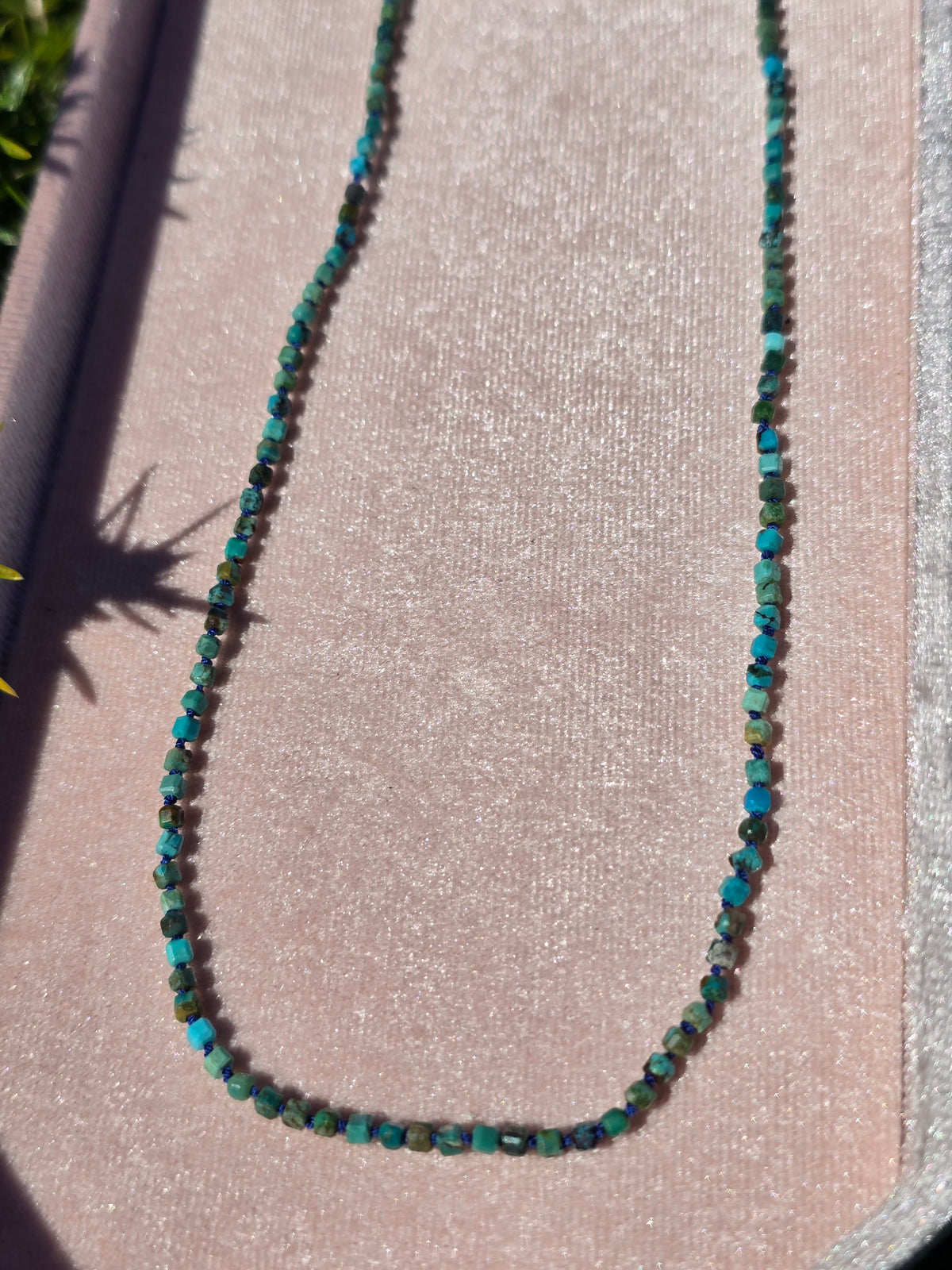 Teeny Turquoise Bead Necklace