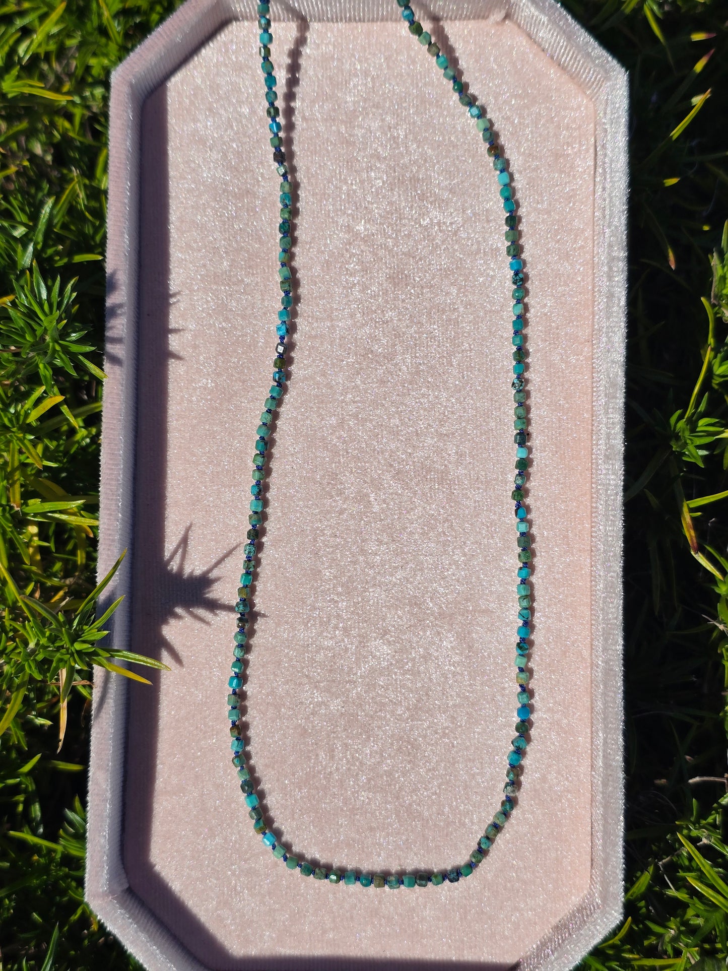 Teeny Turquoise Bead Necklace