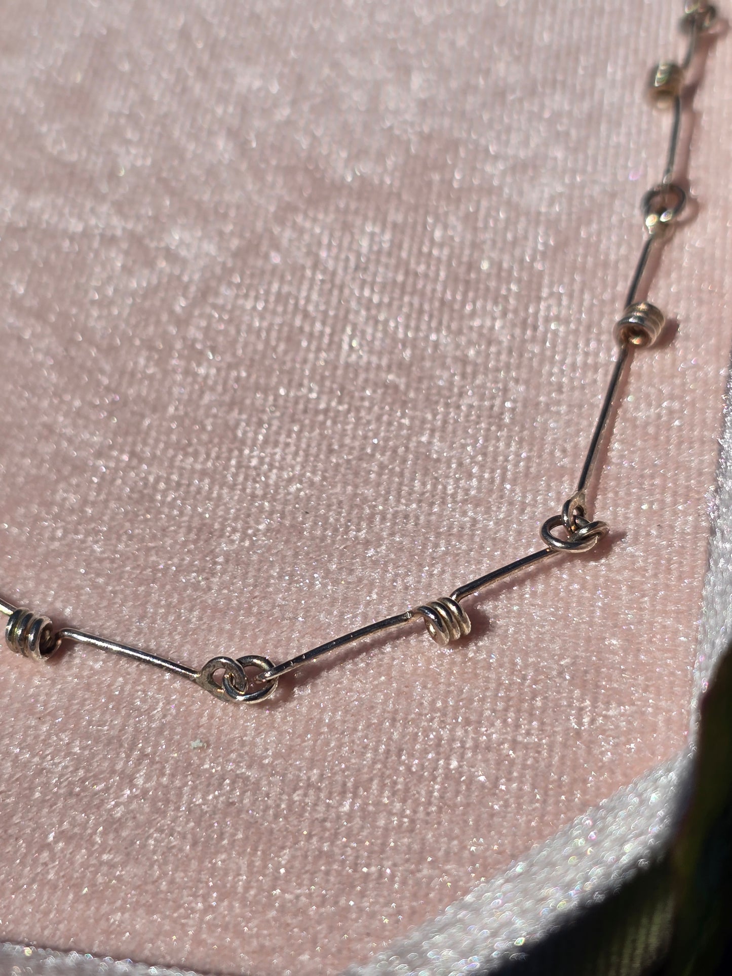 Barbed Wire Scroll Necklace