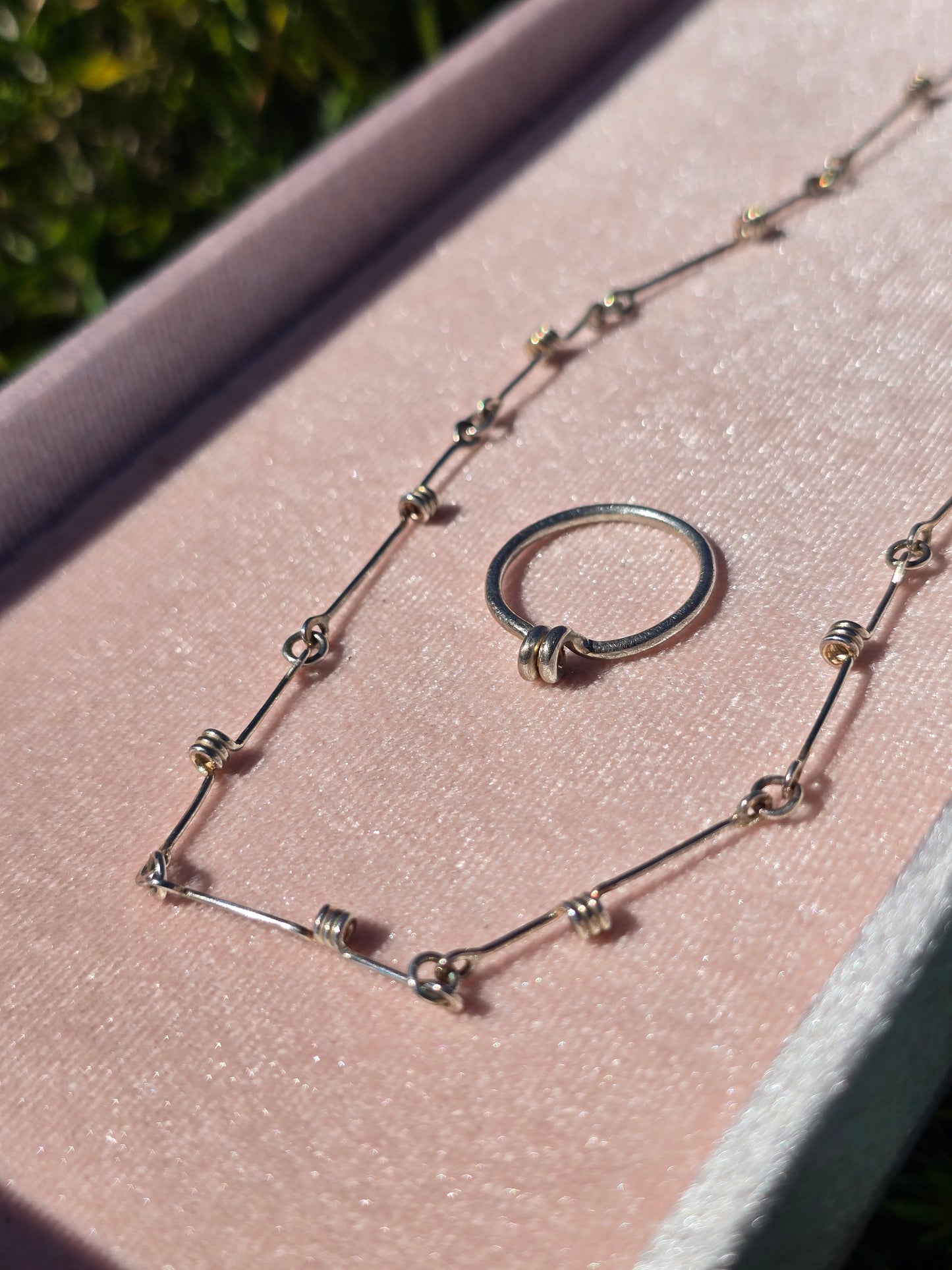 Barbed Wire Scroll Necklace