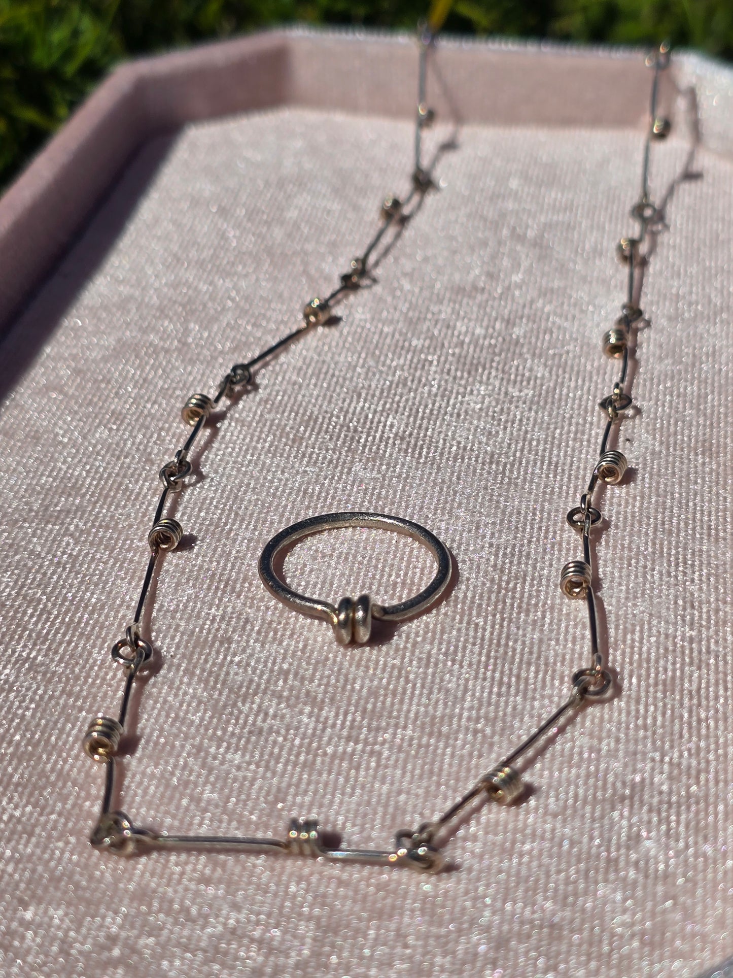 Barbed Wire Scroll Necklace