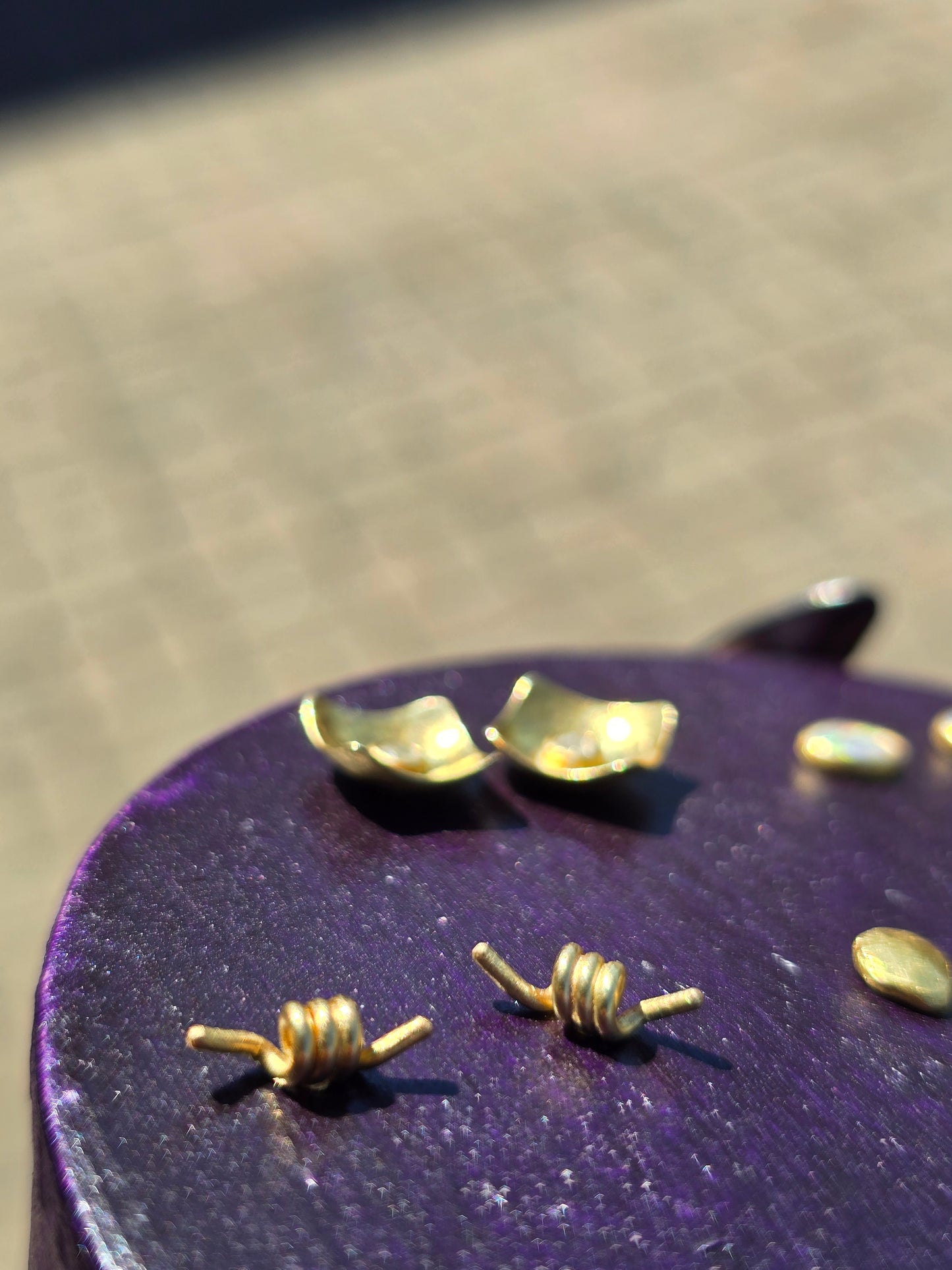 Barbed Wire Scroll Studs