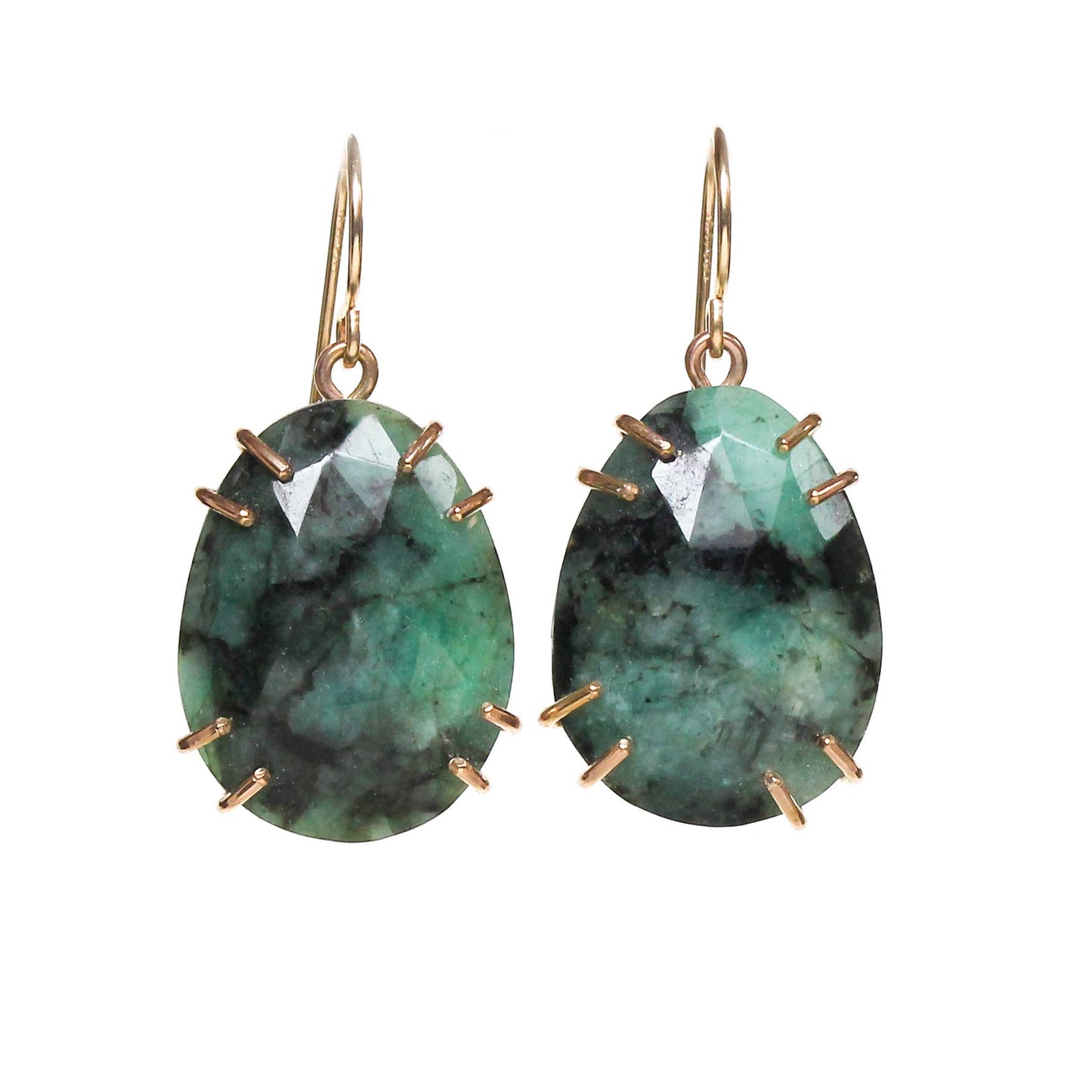Emerald Windowpane Earrings