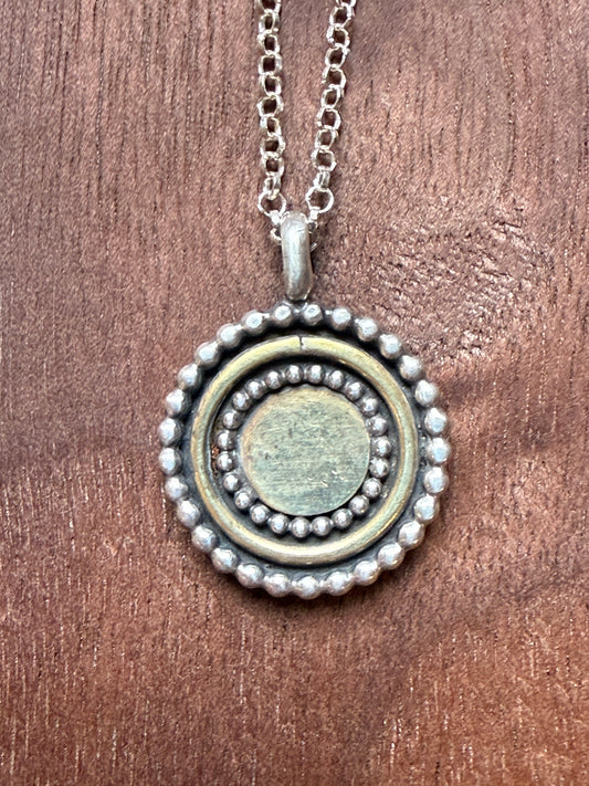 Sterling and Brass Power Pendant
