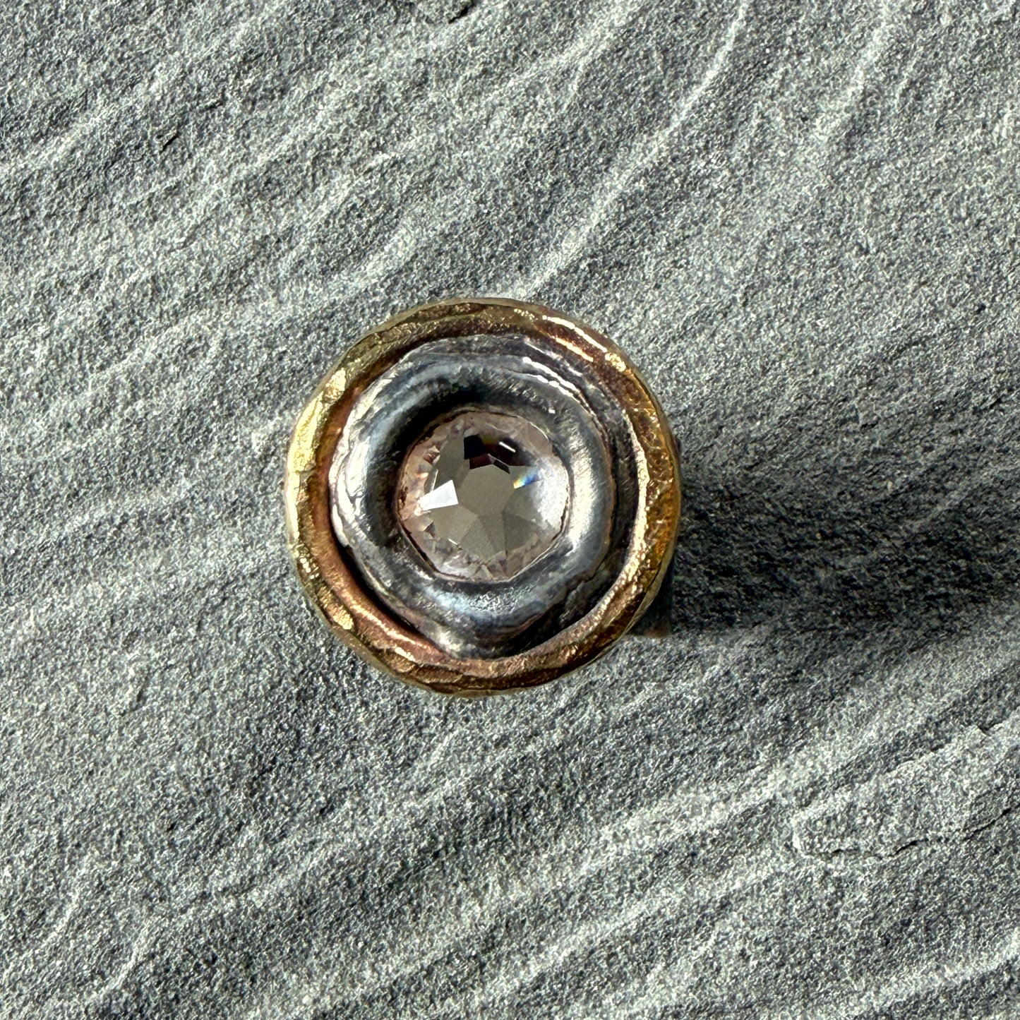 Mixed Metals Swarovski Ring