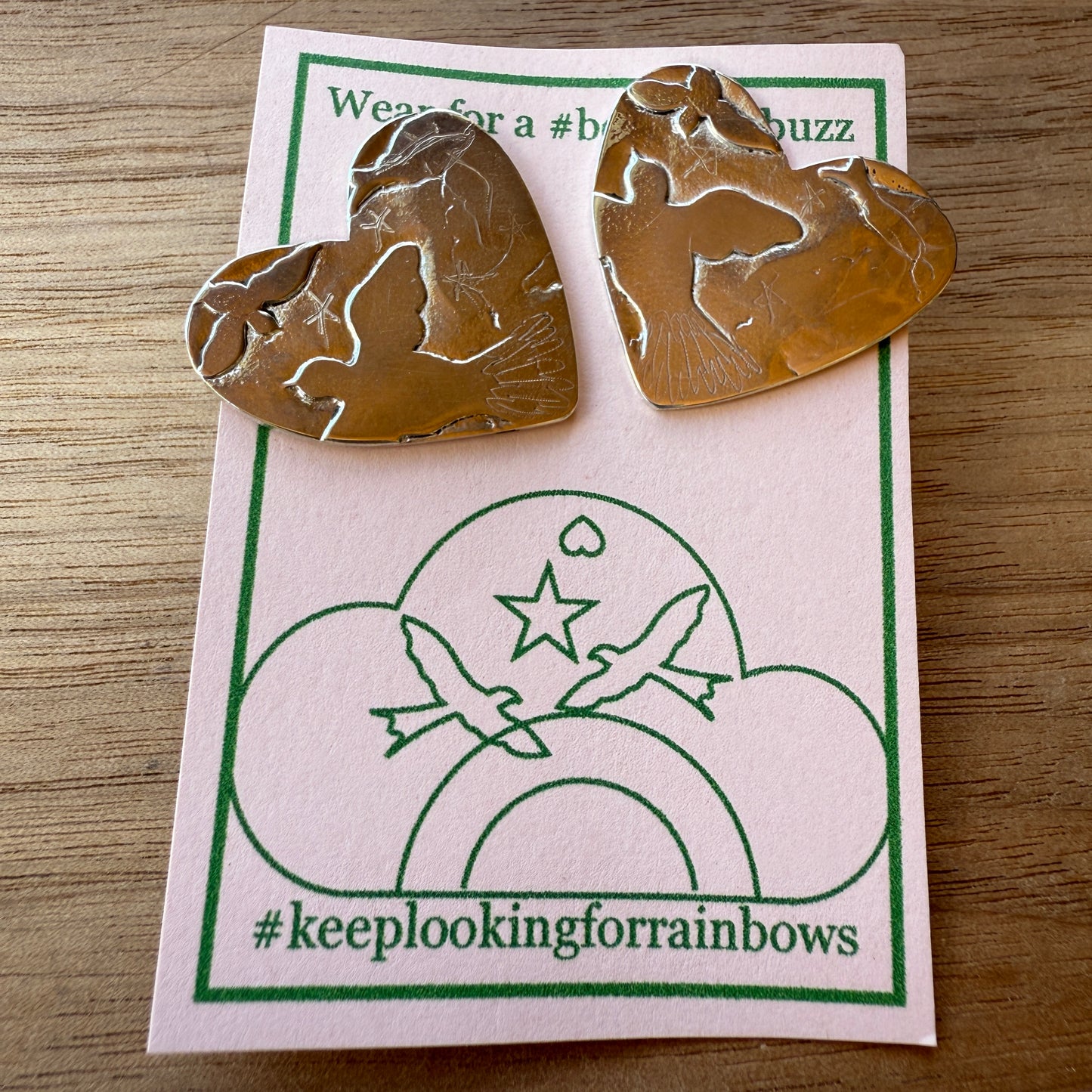 Sterling Doodle Heart Earrings