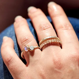 ORSAY: Moonstone & Aquamarine Ring