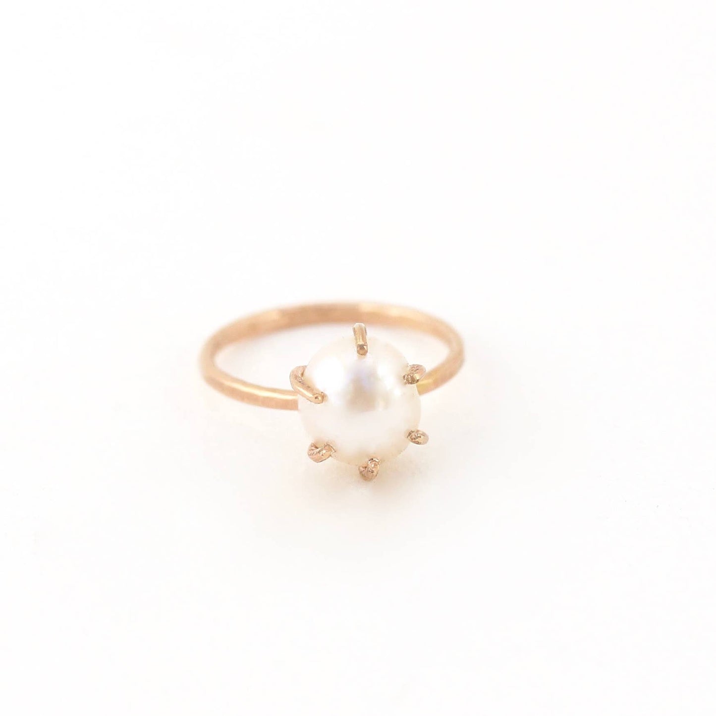 White Freshwater Pearl Ring: 14k Gold Filled