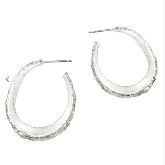 Oval Sugar Brick Hoops