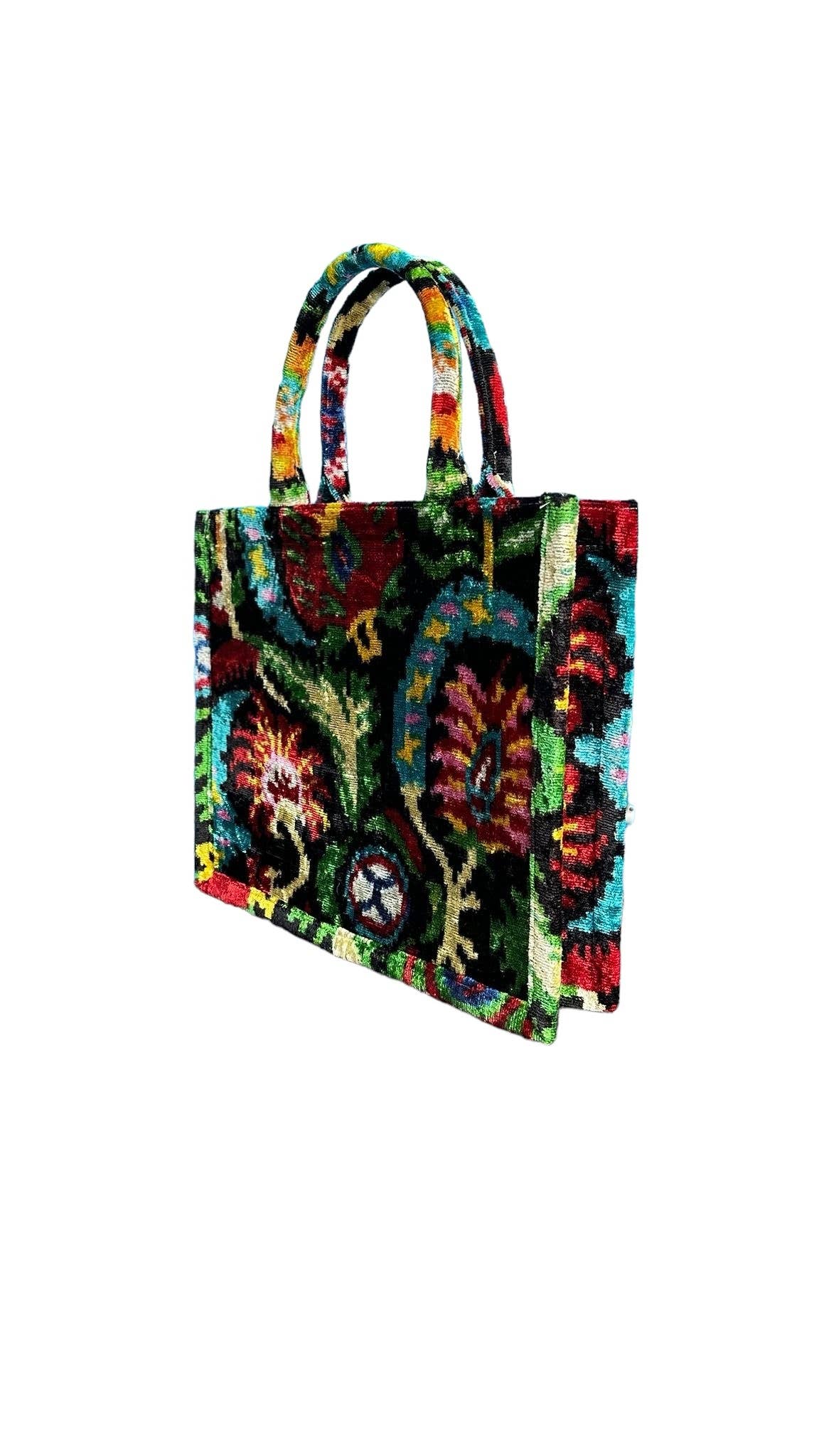 Silk Velvet Ikat Large Tote Bag
