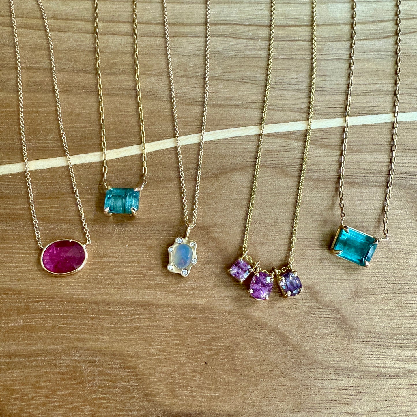 Rosecut Ruby Slice Pendant