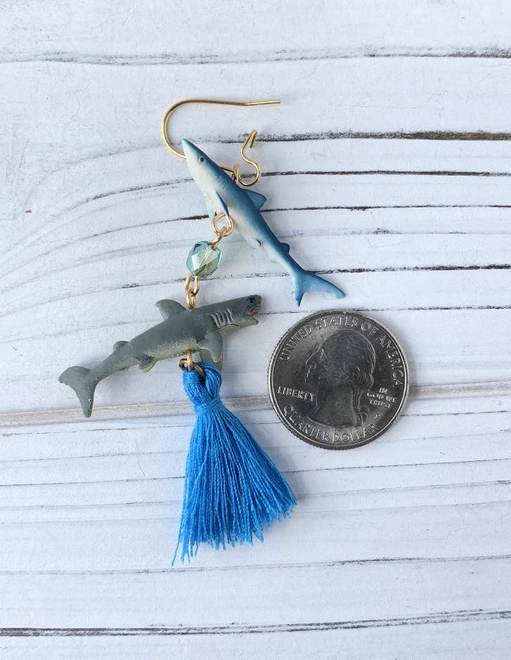 Tiny Jaws Tassel Earrings