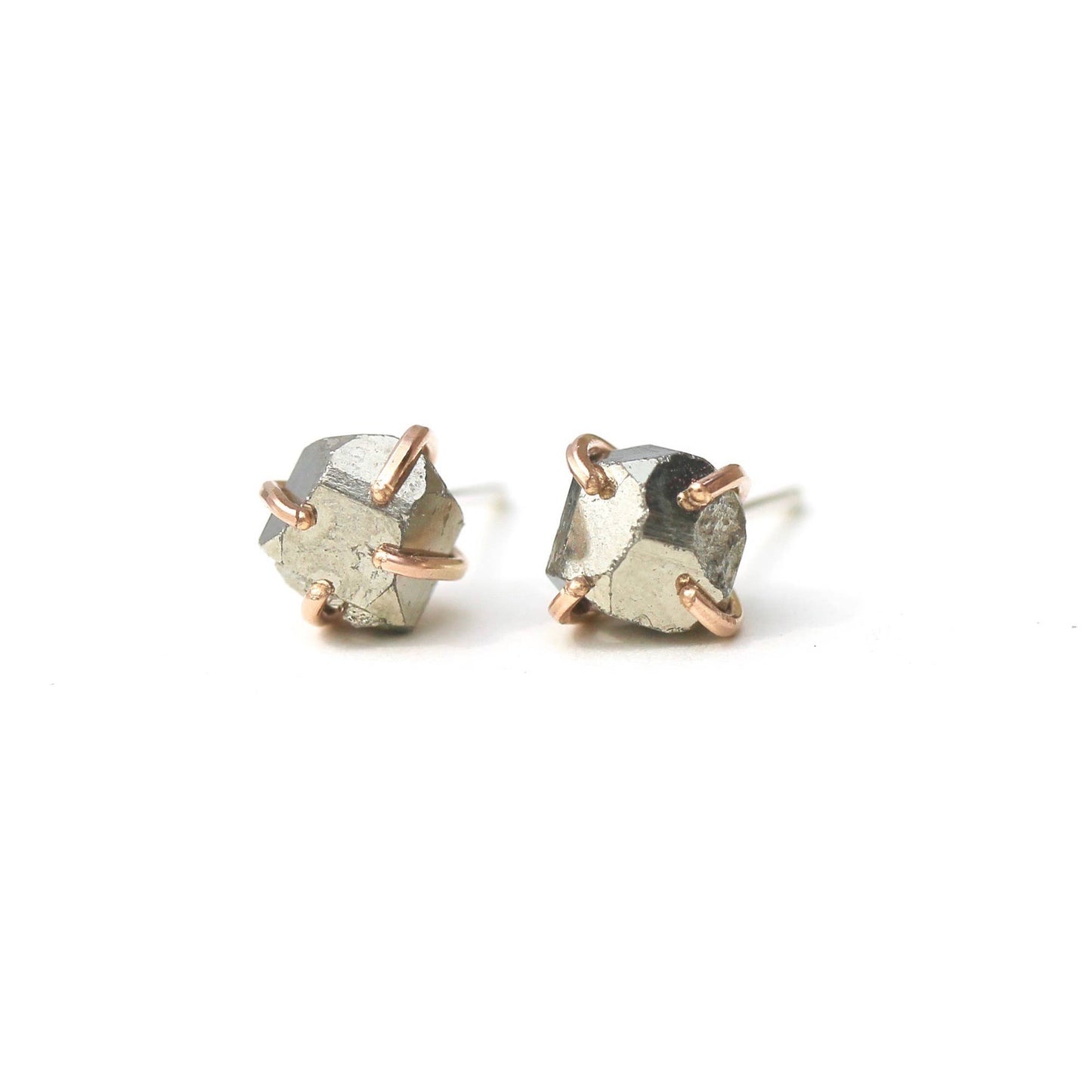 Raw Pyrite Studs