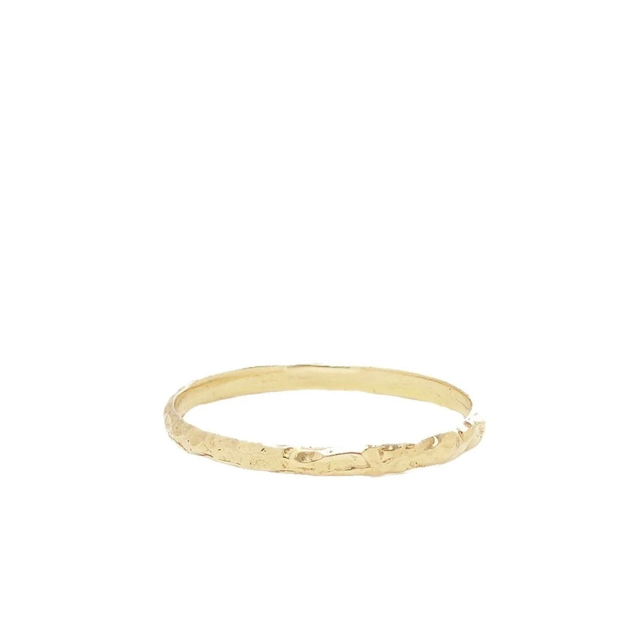 Solid Gold Textured Dainty Band