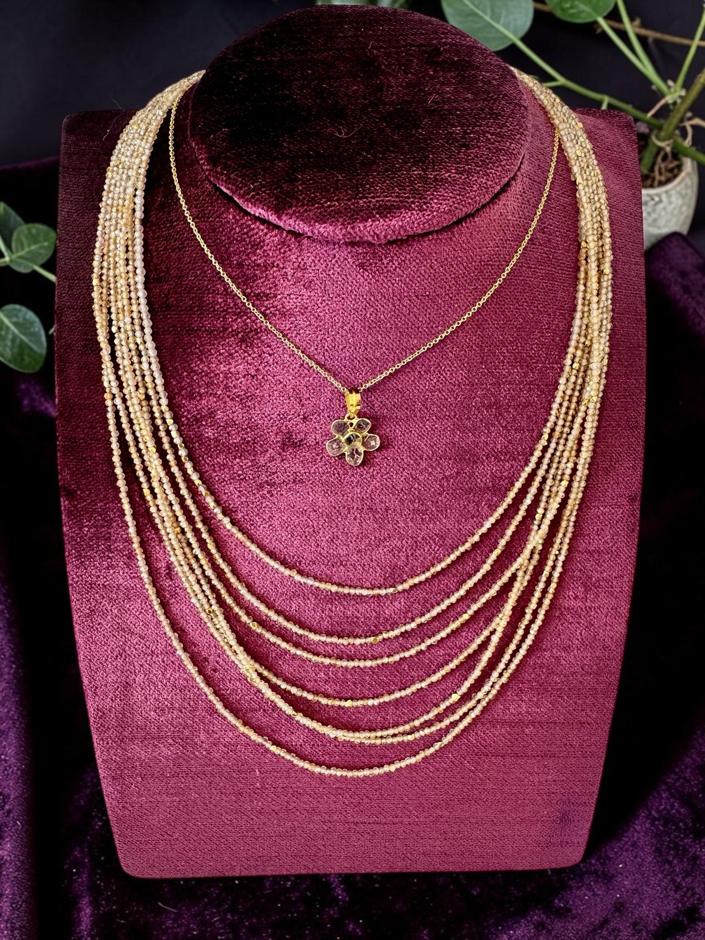 Flower Power Medallion Necklace