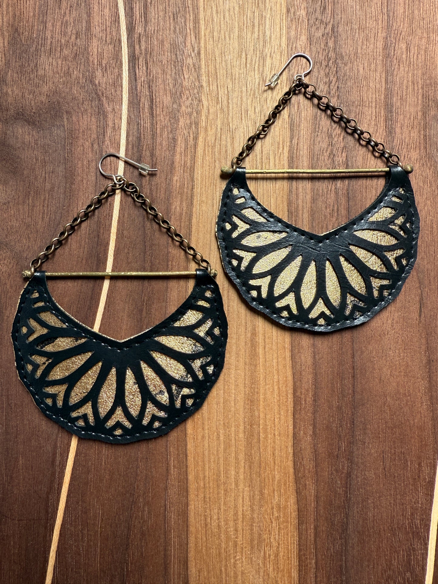 Gold Window Earrings