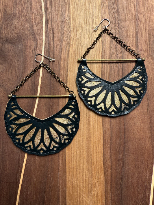Gold Window Earrings