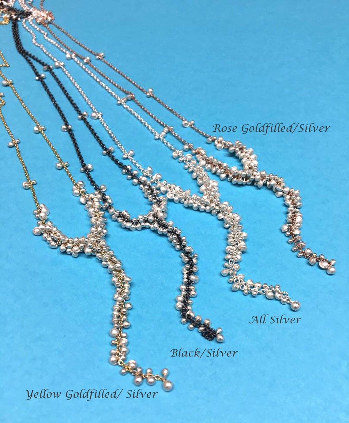 2 inch Cascading Wisteria Necklace- 18 inches