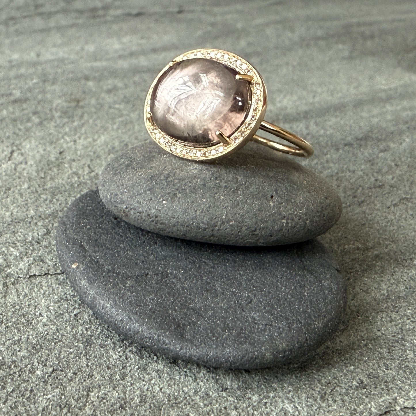 One of a kind "Stella" Tourmaline and Diamond Ring