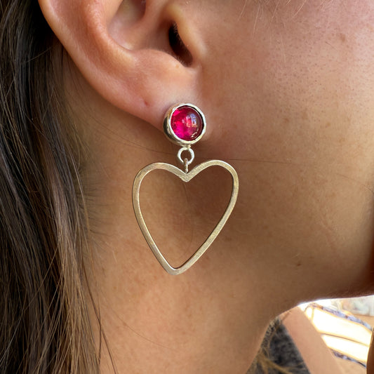 Silver Heart Earrings
