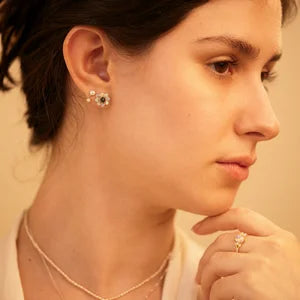 CHARONNE: Topaz & Opal Studs