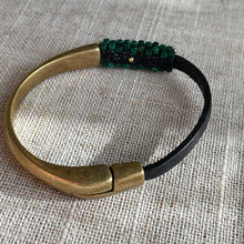 Load image into Gallery viewer, Malachite and Leather Bracelet