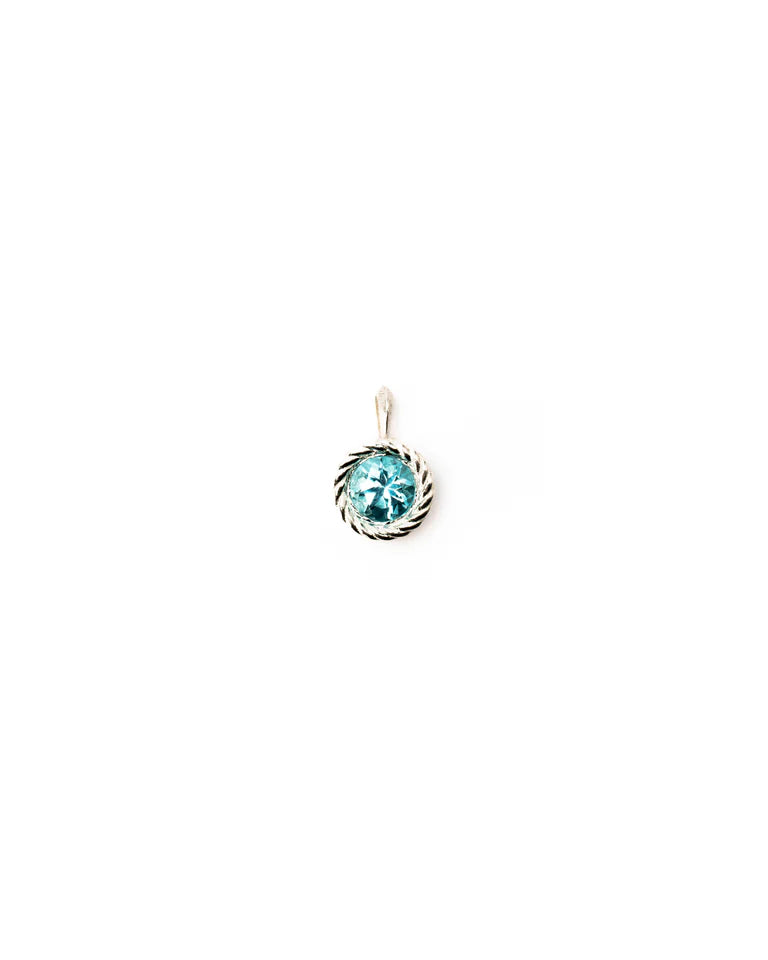 Blue Topaz Braided Charm