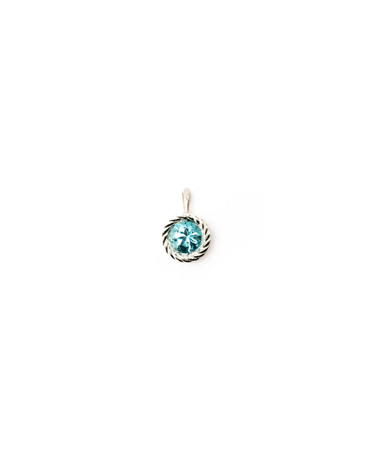 Blue Topaz Braided Charm