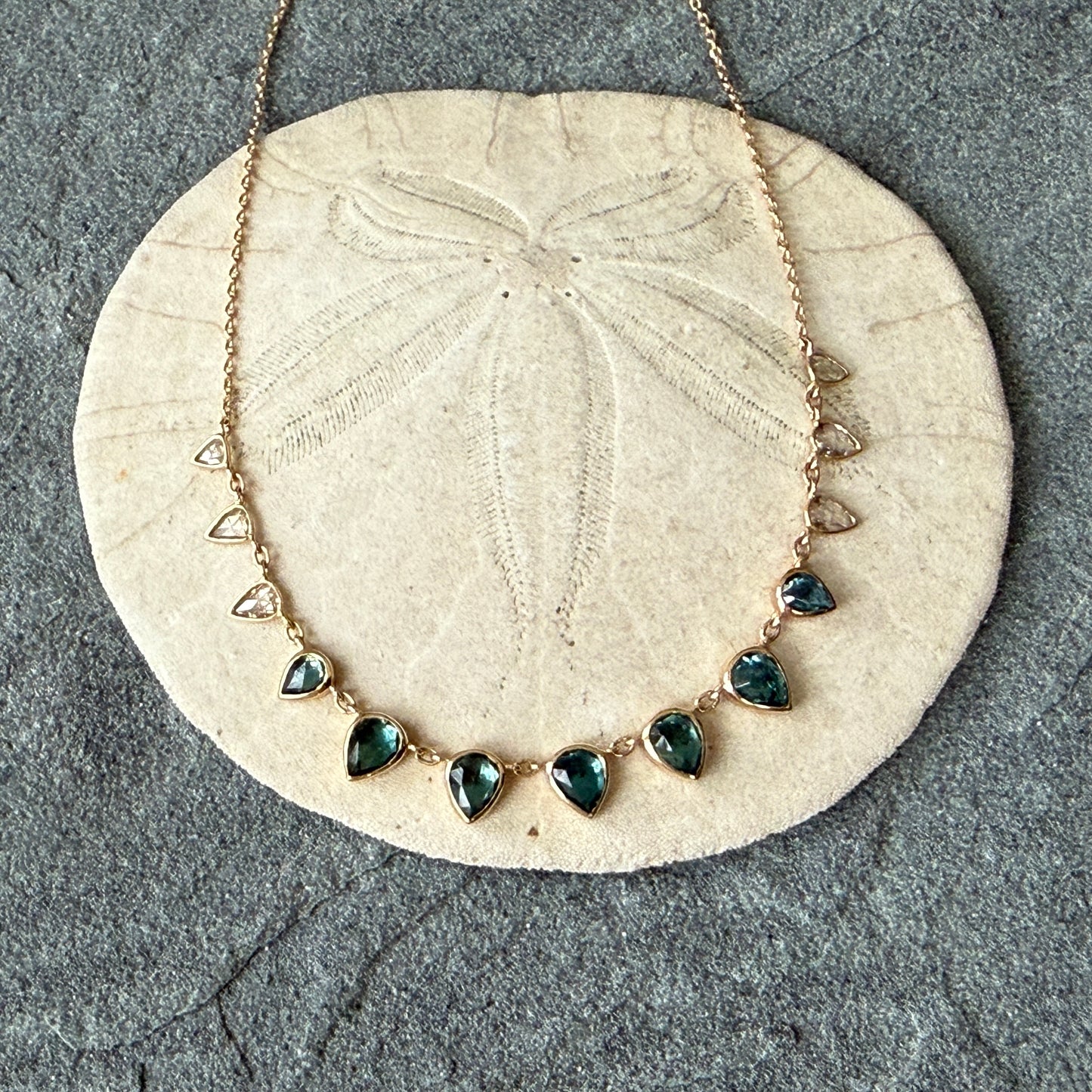 Tourmaline and Champagne Diamonds Necklace