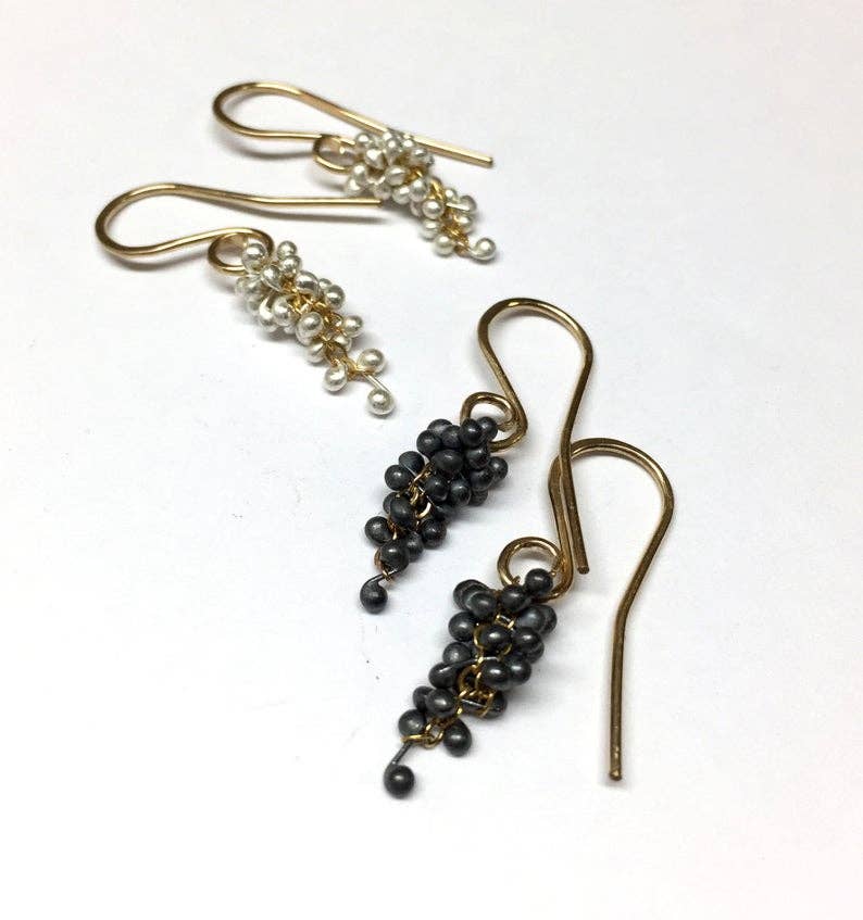 Wisteria Caviar Earrings-Small