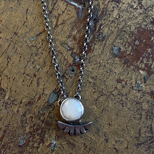 White Sapphire Ridge Necklace