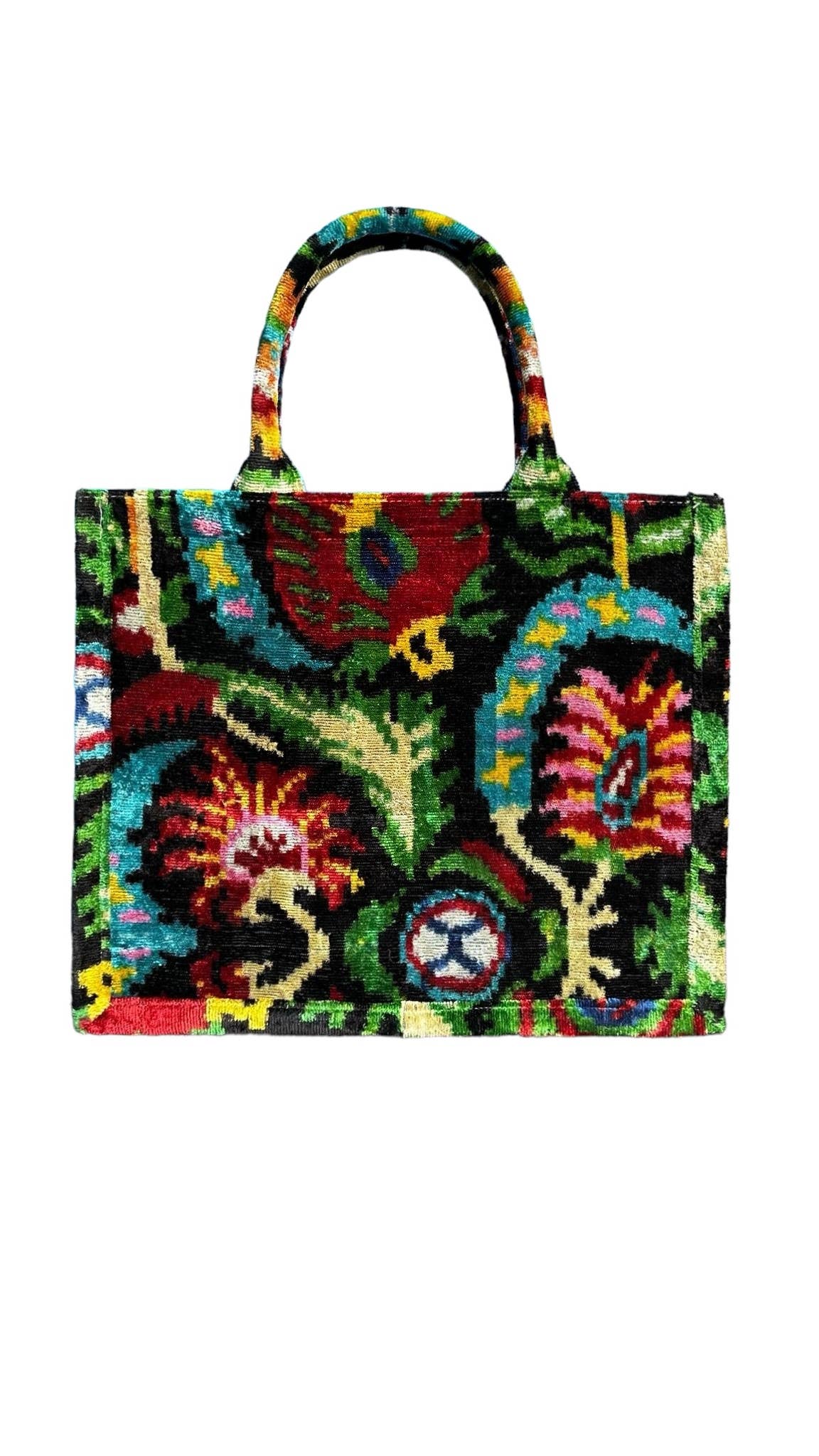 Silk Velvet Ikat Large Tote Bag