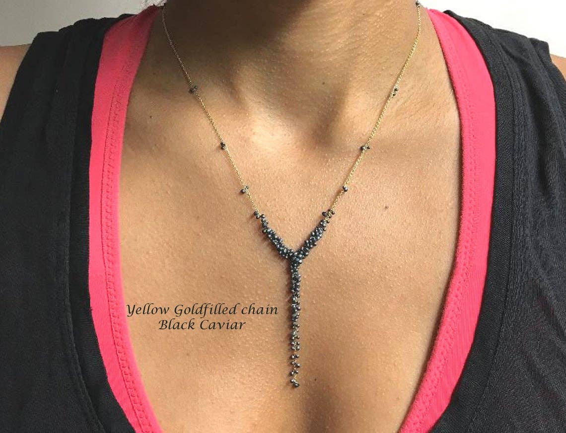 2 inch Cascading Wisteria Necklace- 18 inches