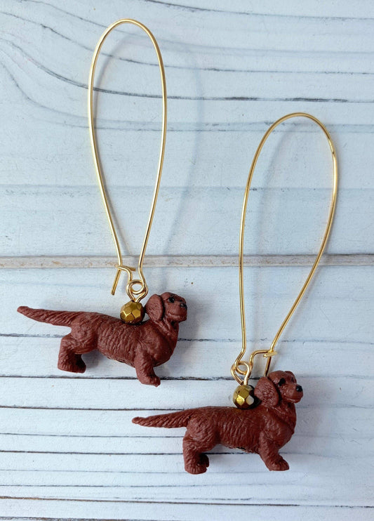 Miniature Dachshund Dog Earrings
