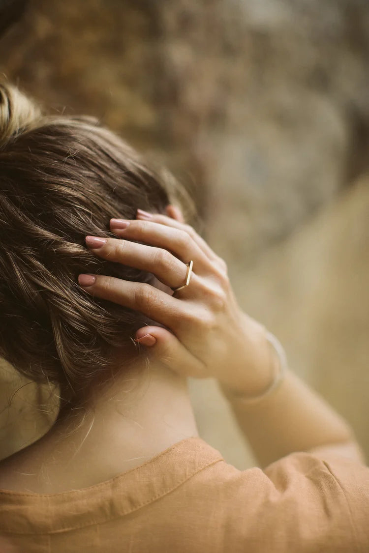 Mixed Metal Flat Top Ring