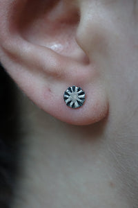 Tiny Ridge Stud Earrings