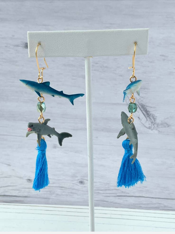 Tiny Jaws Tassel Earrings