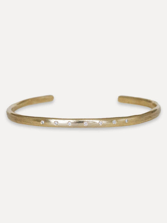 Organic Brass Diamond Cuff